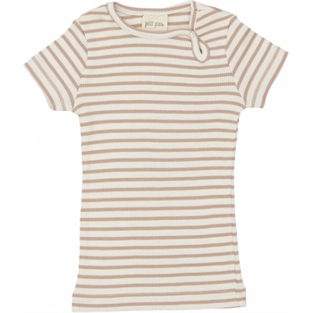 Petit Piao - Striped S/S t-shirt - Beige striped
